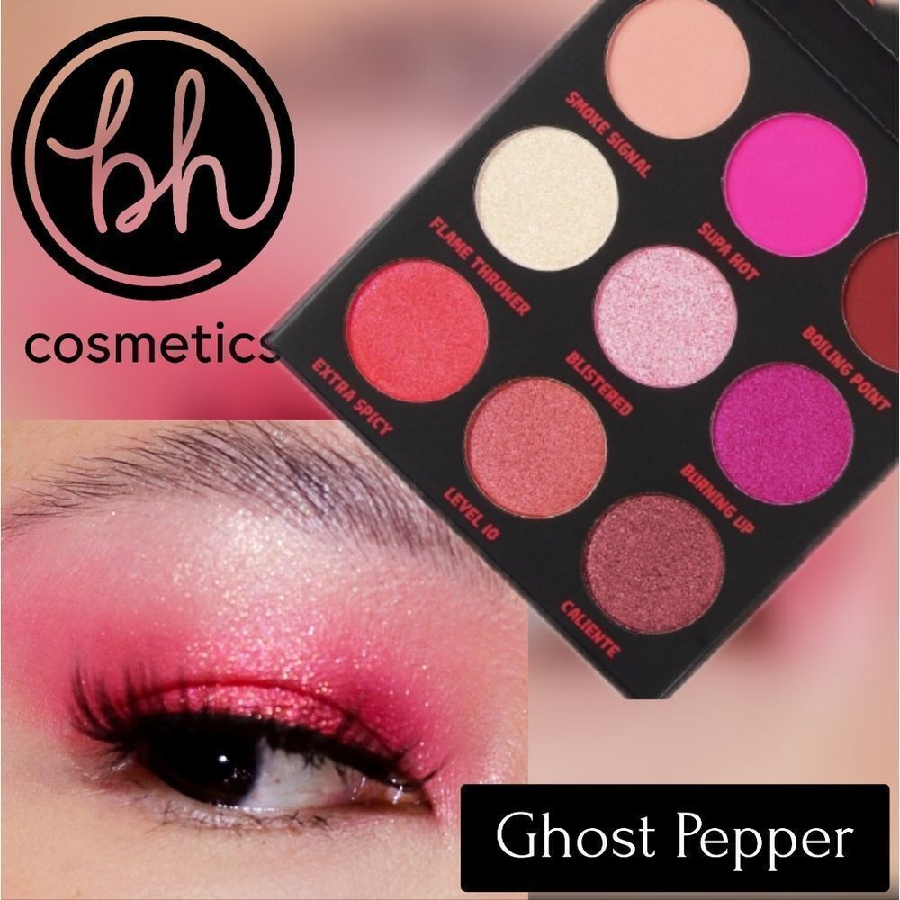 BH Cosmetics ghost pepper eyeshadow palette (Hot Pinks, Shimmers, Mattes)